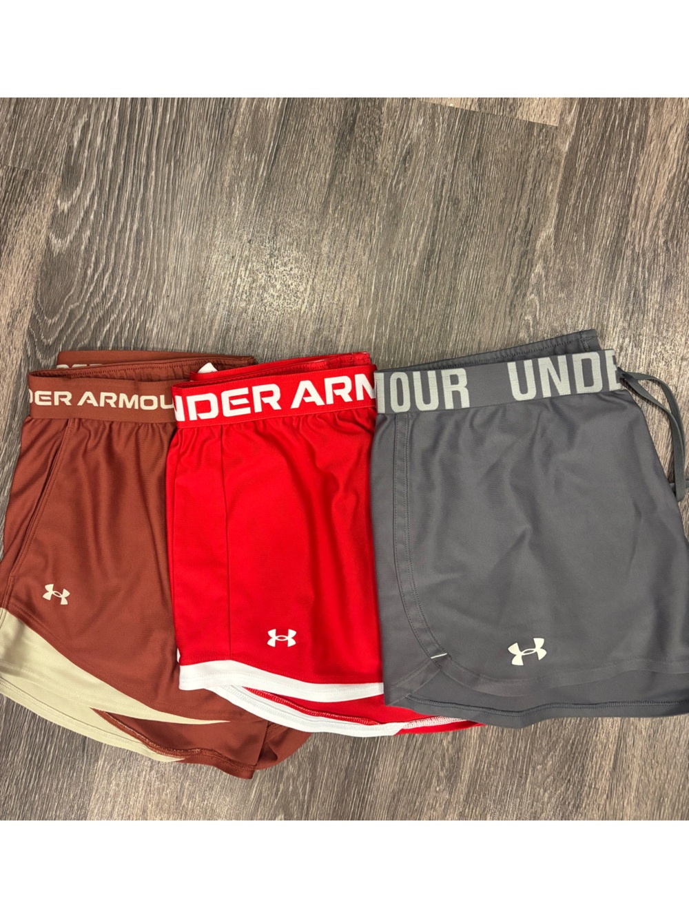 BUNDLE- Under Armour Women’s Athletic Shorts — Red, Brown, Gray